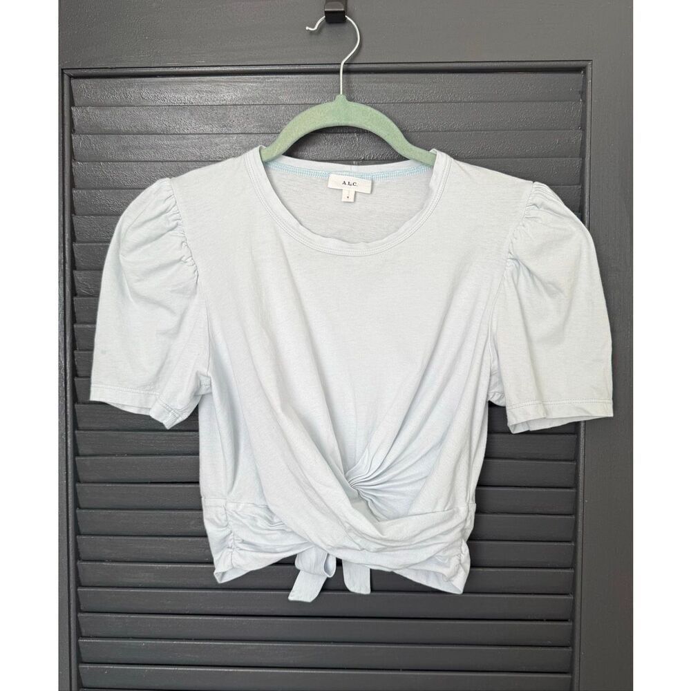 A.L.C Monica Wrap Cotton T-Shirt - Picture 3 of 8